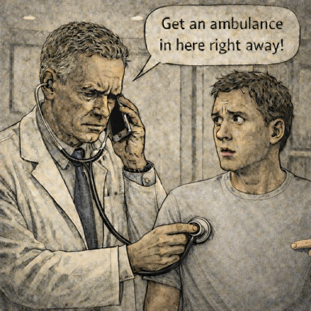 doctor making bad diagnosis