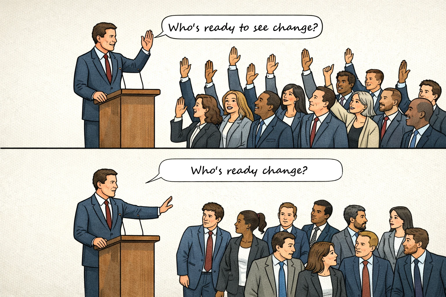 everyone wants change but no one wants to change